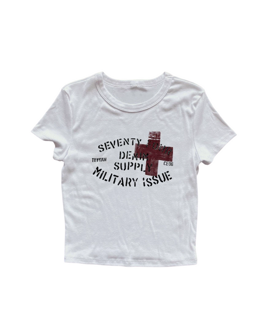 フェードレッドクロスTシャツ L0529
