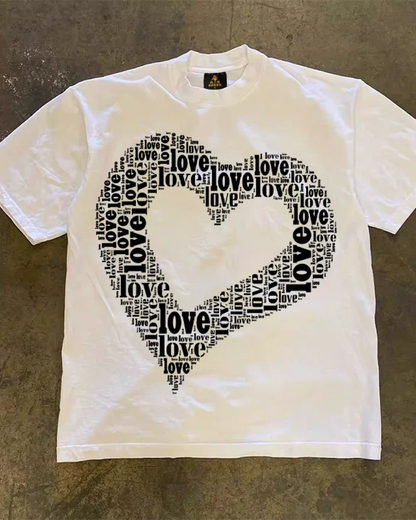 ハートラブTシャツ L0536
