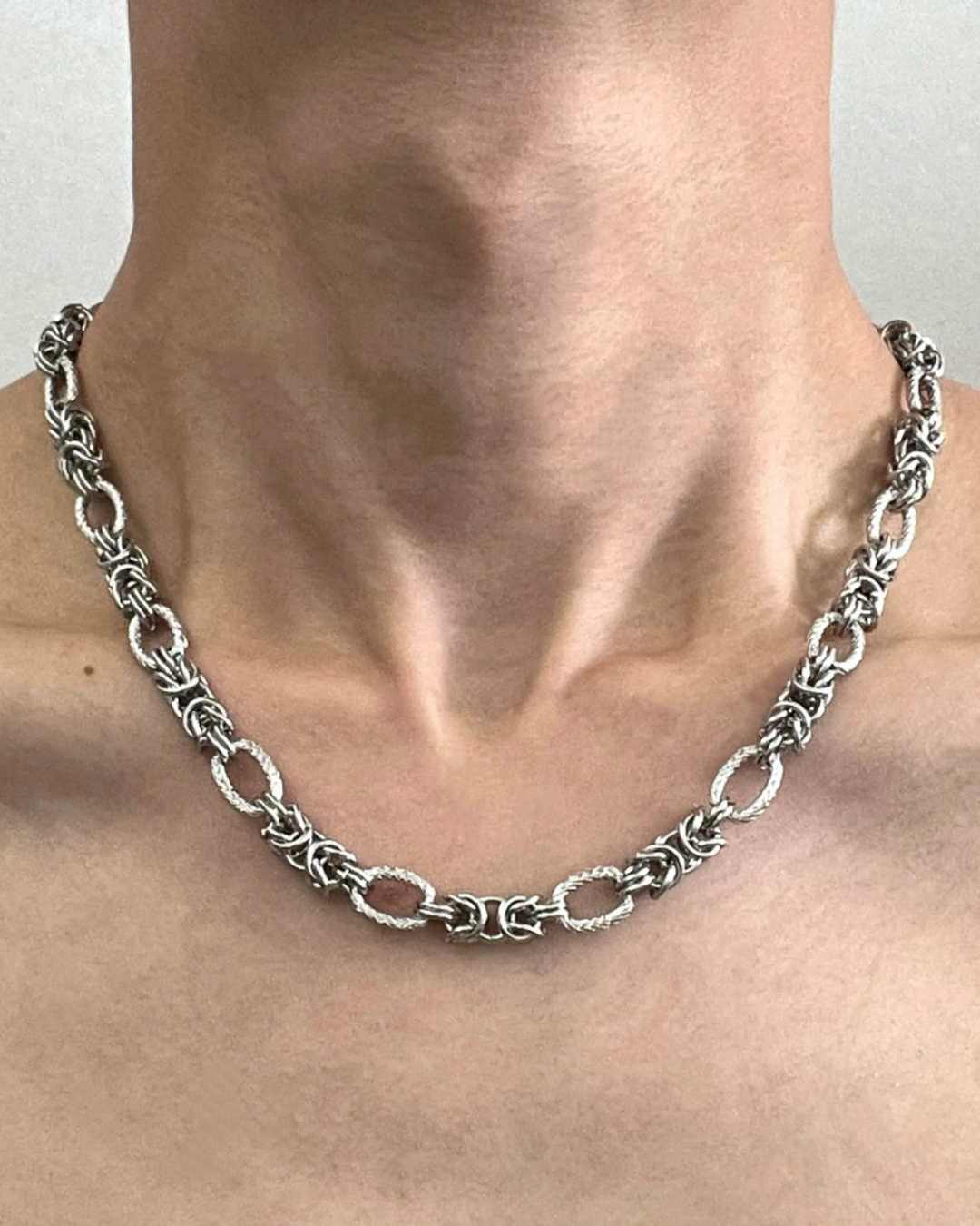 シルバーコネクトネックレス　L0546