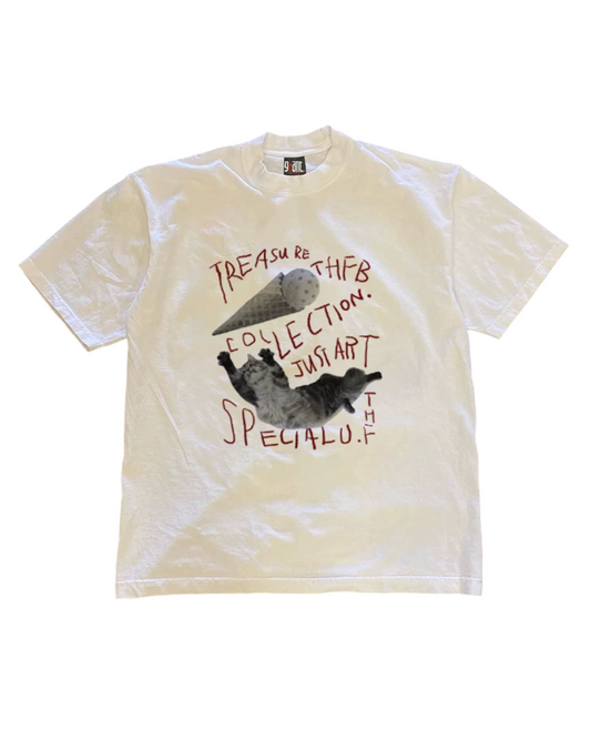 キャットレタリングTシャツ L0555
