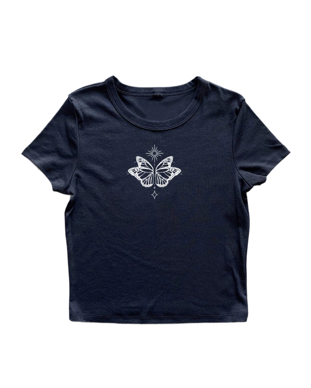 チェストバタフライデザインTシャツ L0556