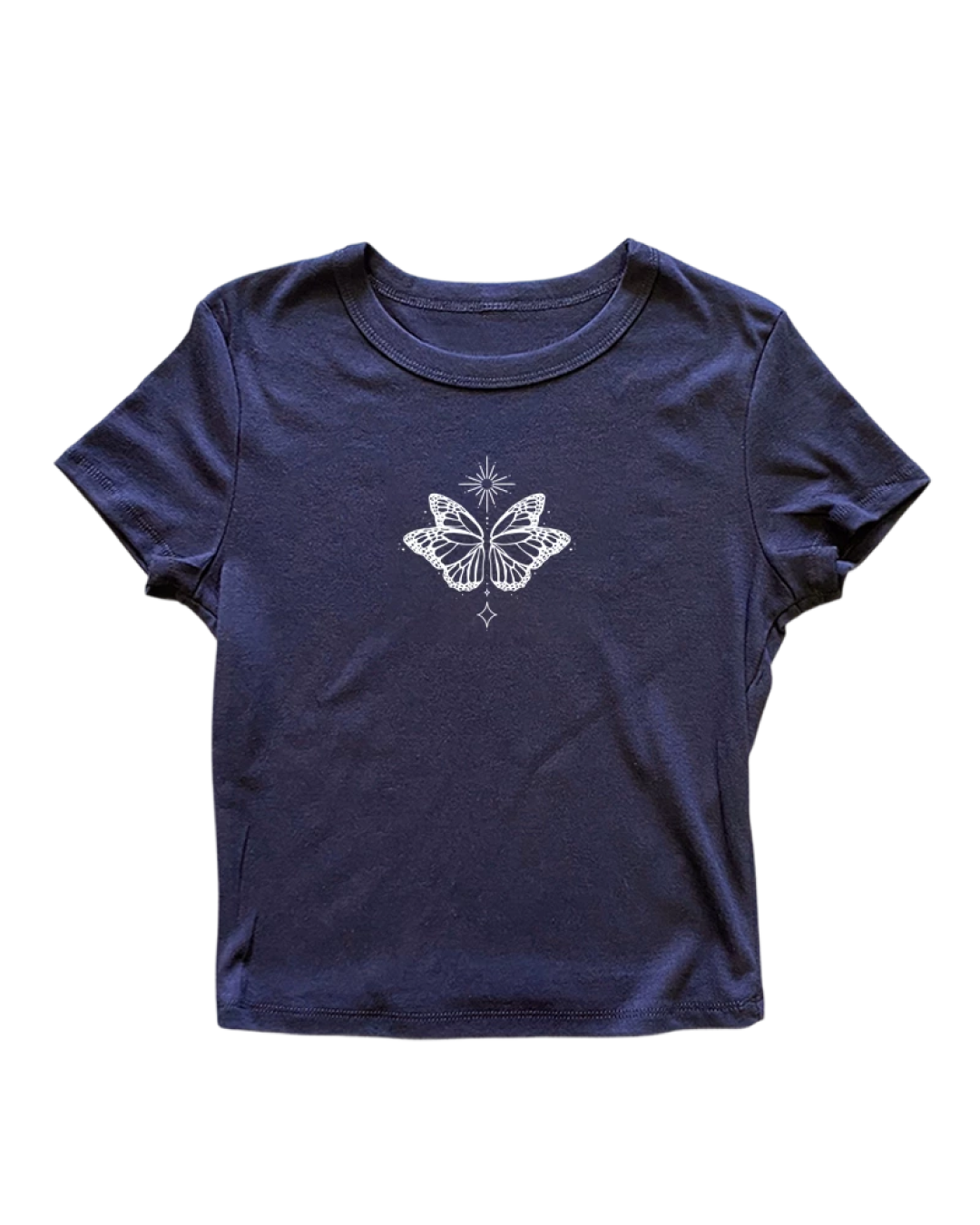 チェストバタフライデザインTシャツ L0556