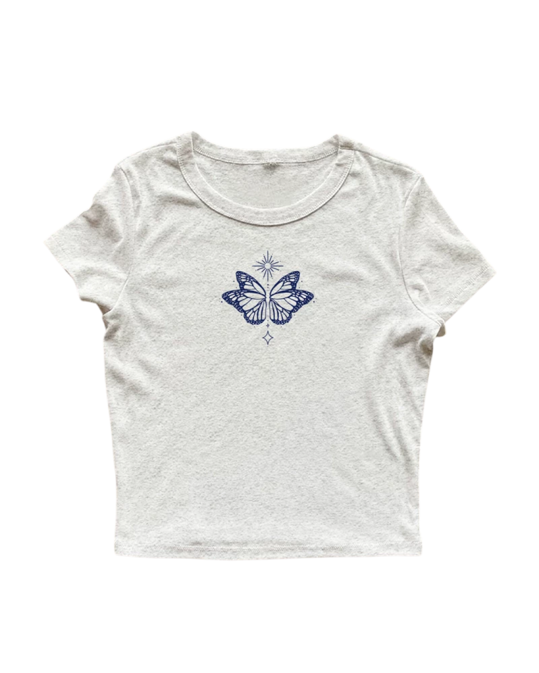 チェストバタフライデザインTシャツ L0556