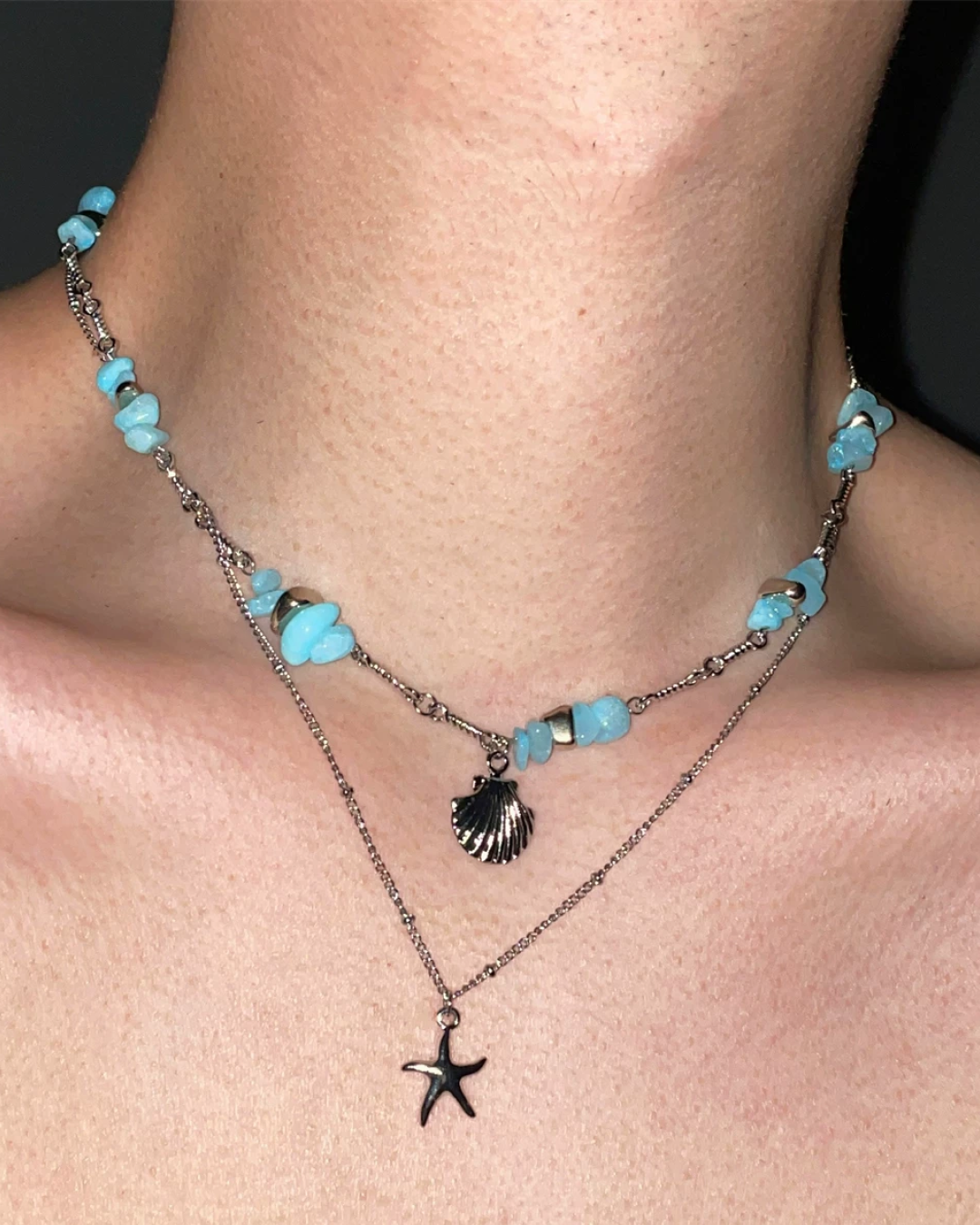 シーチャームネックレス　L0560