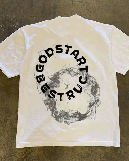 スモークサークルTシャツ L0614