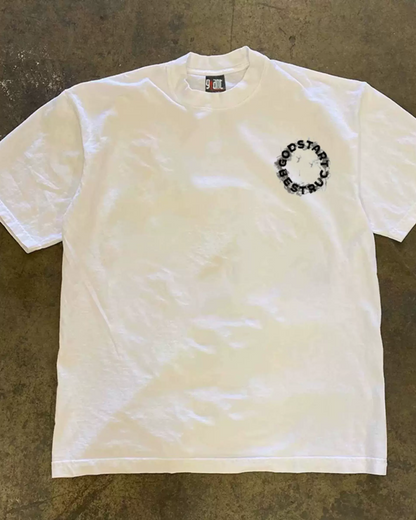 スモークサークルTシャツ L0614