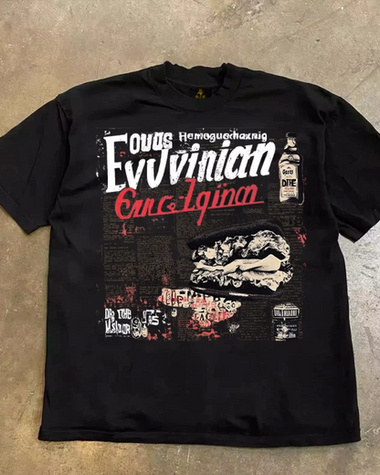 ニュースペーパーTシャツ L0616