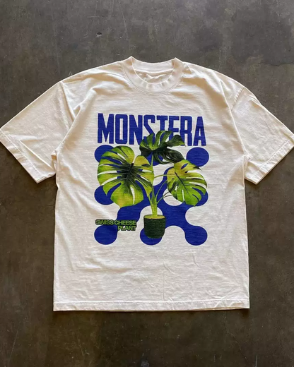 プラントデザインブルーTシャツ L0631