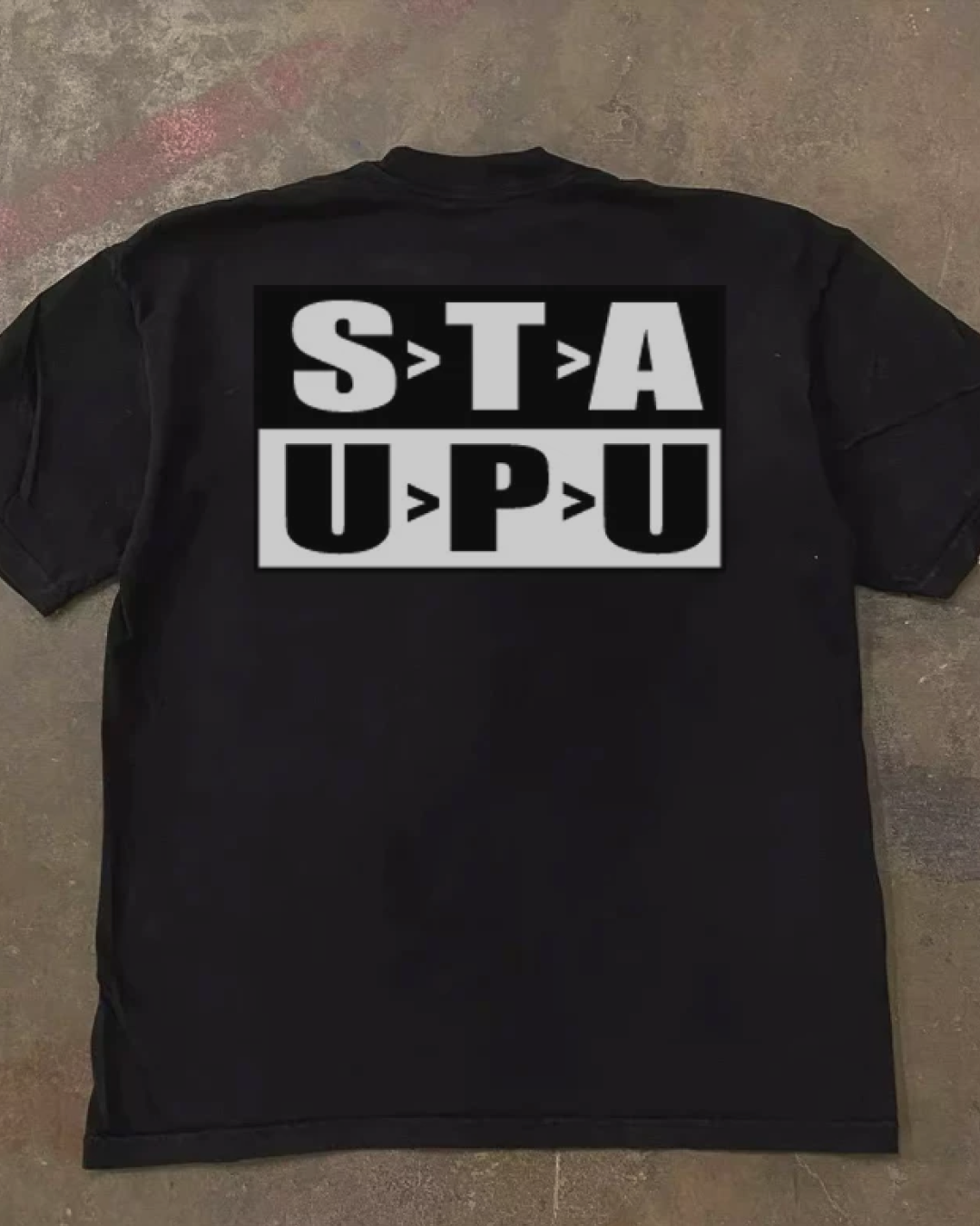 ブルーペイントデザインTシャツ L0639