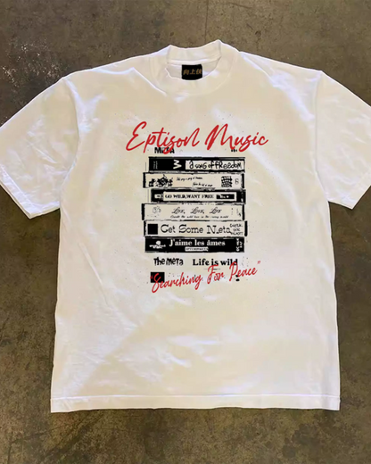 ステレオデザインTシャツ L0640