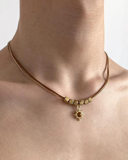 モチーフブラウンネックレス　L0643
