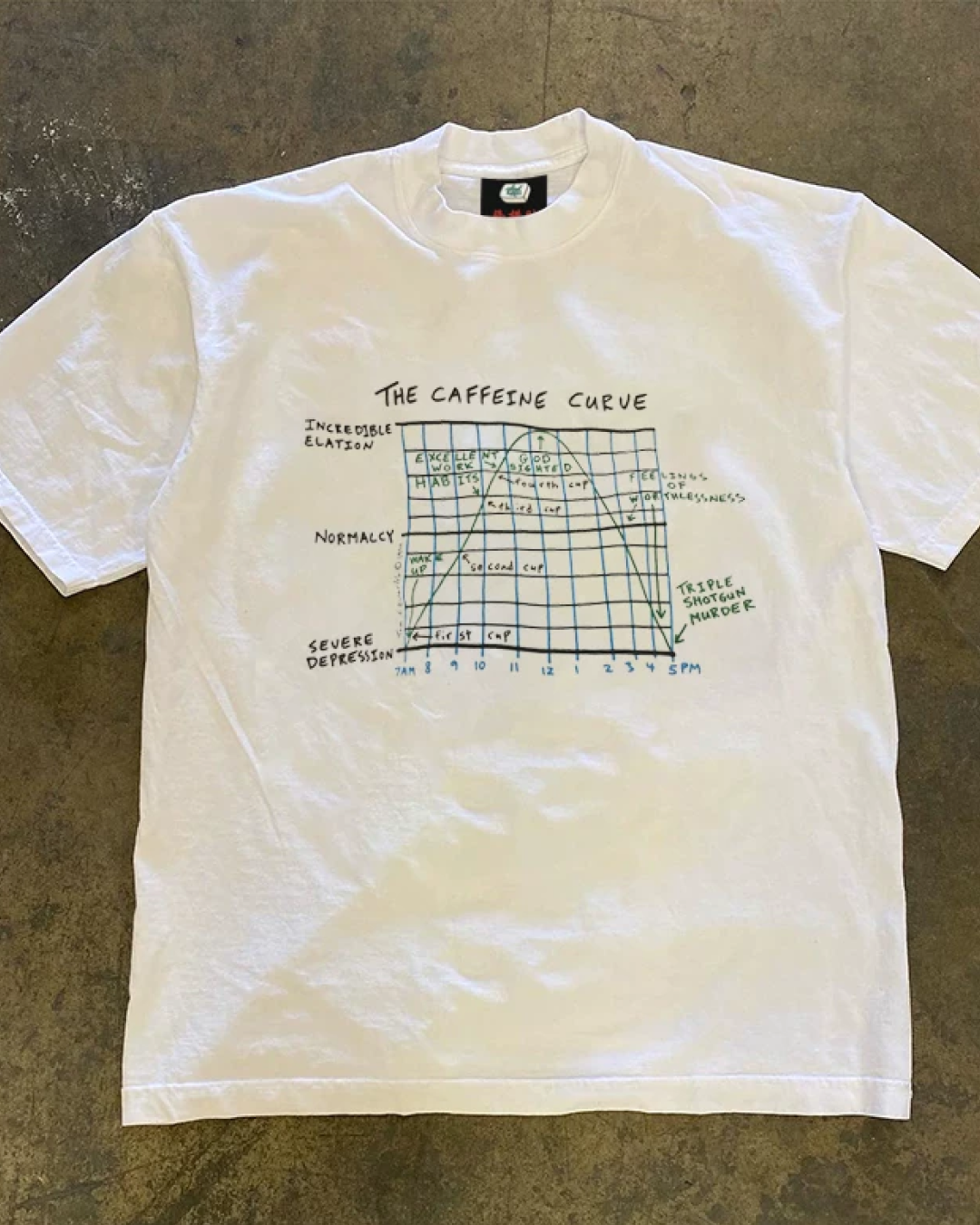 ハンドライティンググラフTシャツ L0658