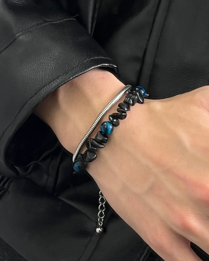 ダブルチェーンデザインブレスレット　L0710