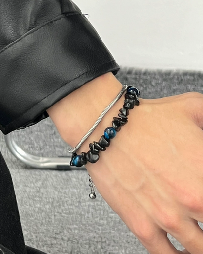 ダブルチェーンデザインブレスレット　L0710