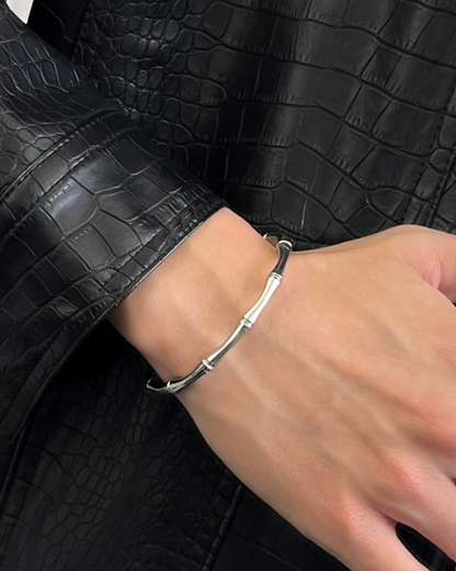 シルバーアクセントデザインブレスレット　L0719