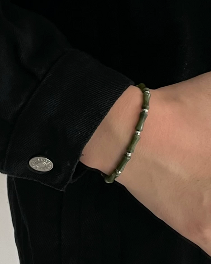 グリーンデザインブレスレット　L0724