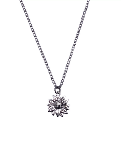 シルバーフラワーネックレス　L0764