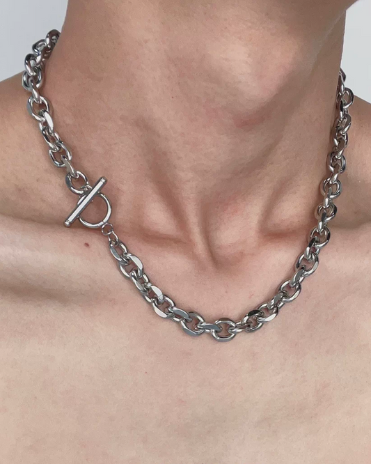 シルバーコネクトデザインネックレス　L0774
