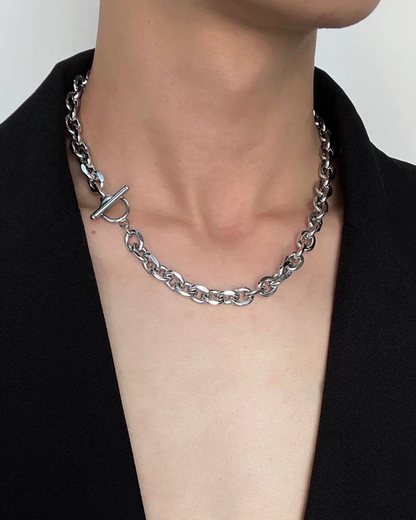 シルバーコネクトデザインネックレス　L0774