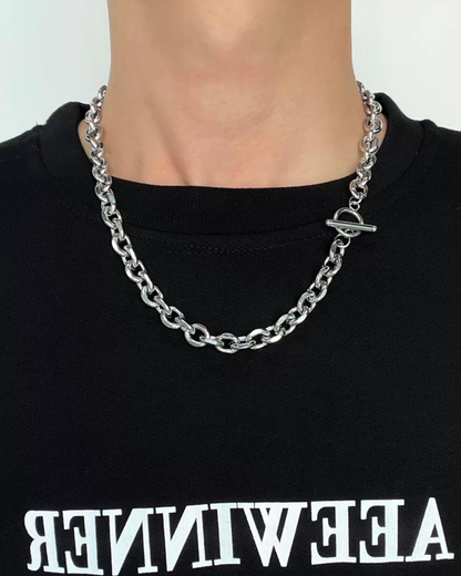 シルバーコネクトデザインネックレス　L0774