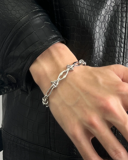 シルバーコネクトデザインブレスレット　L0778