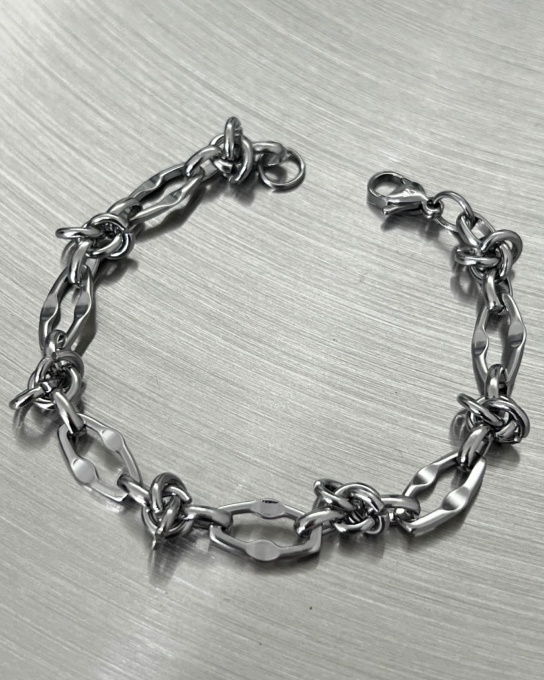 シルバーコネクトデザインブレスレット　L0778