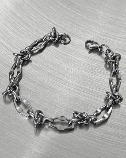 シルバーコネクトデザインブレスレット　L0778