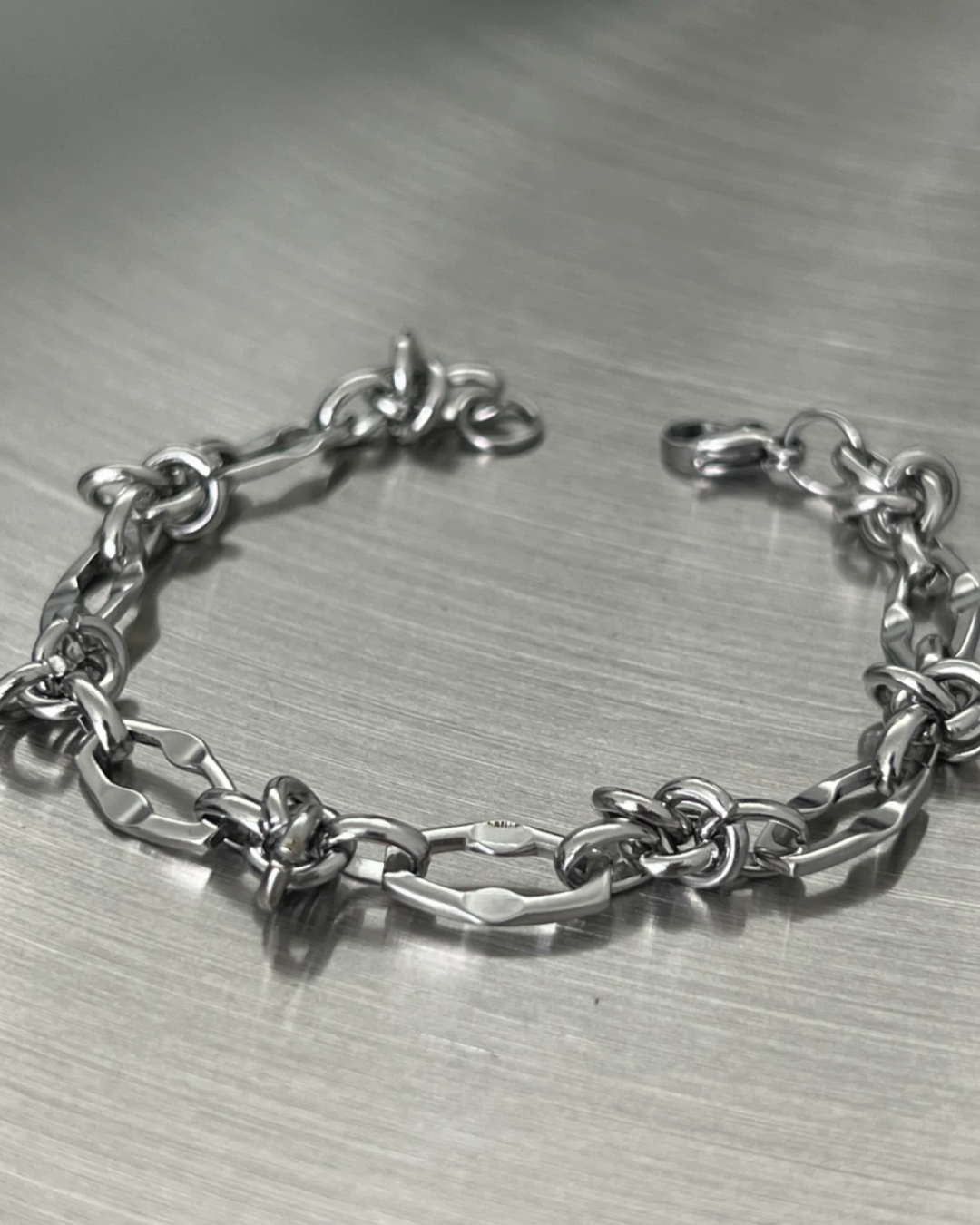 シルバーコネクトデザインブレスレット　L0778