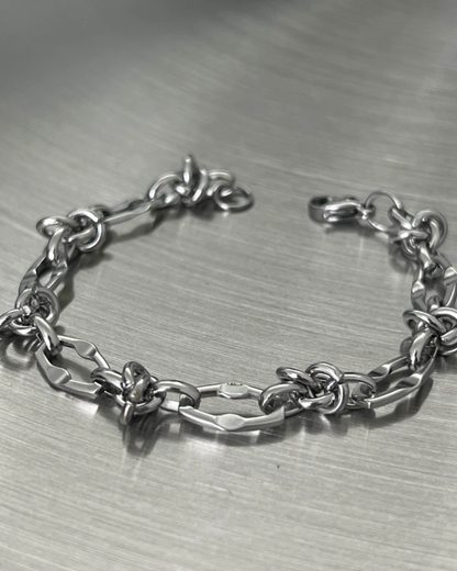 シルバーコネクトデザインブレスレット　L0778