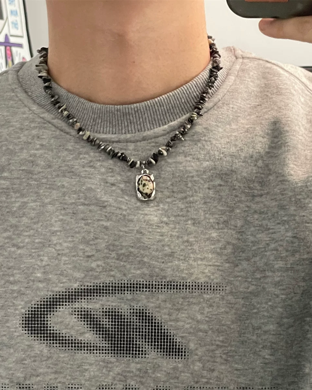 ストーンデザインネックレス　L0784