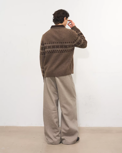 パターンレイヤースキッパーポロニット　MN0015