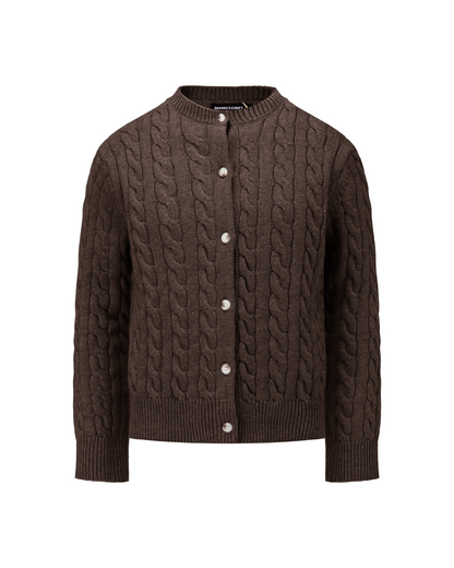 短丈ケープルニットカーディガン　MN0017