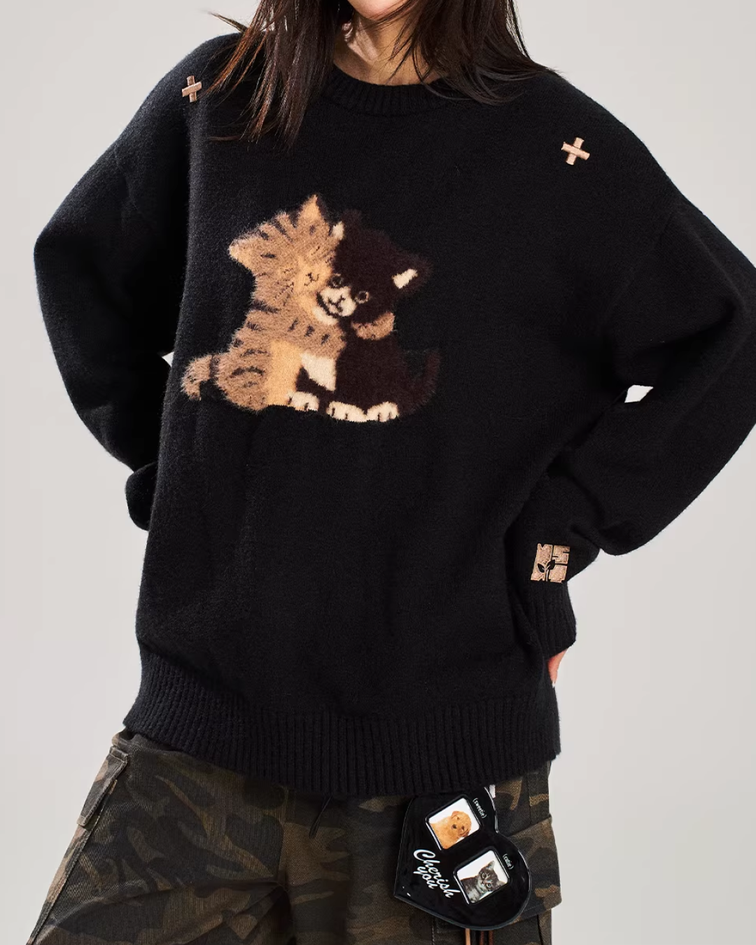 キャットデザインニット　MN0026