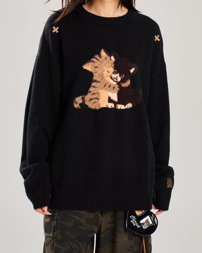 キャットデザインニット　MN0026