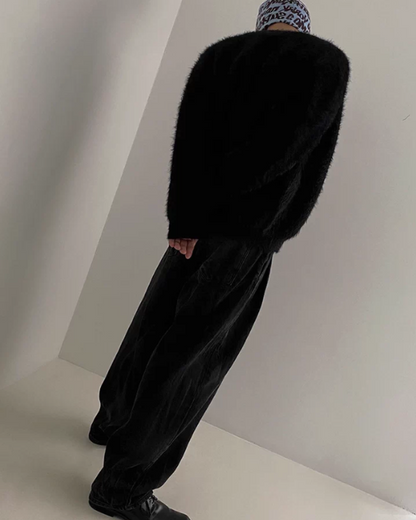 シャギーニットカーディガン　MR0018
