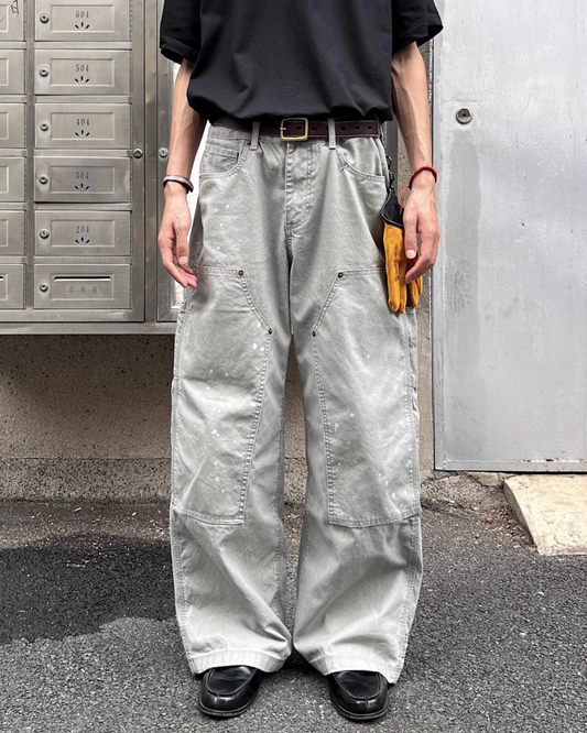 ダブルニーペイントデニムパンツ　SO0003