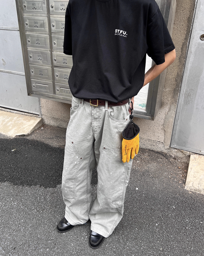 ダブルニーペイントデニムパンツ　SO0003