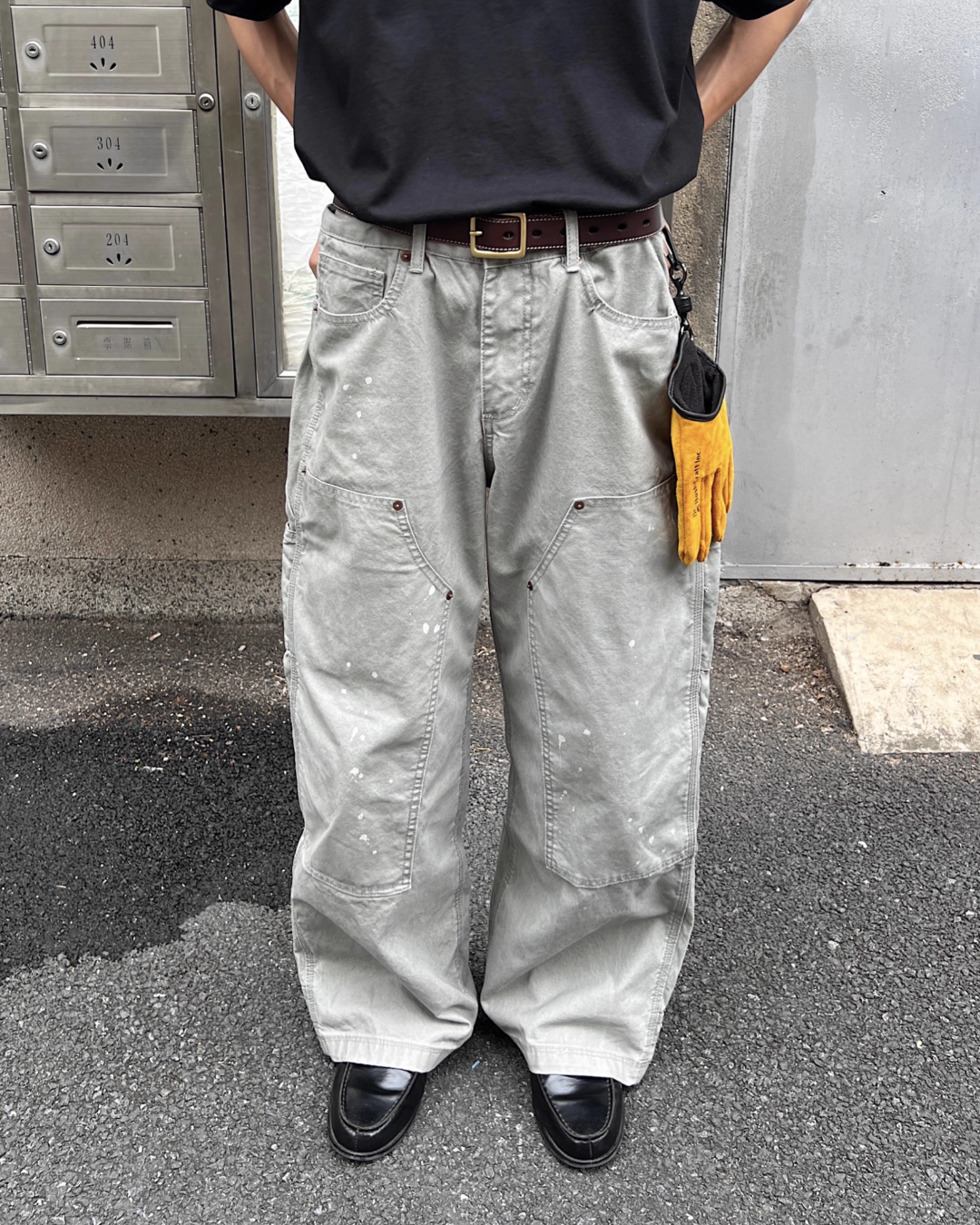 ダブルニーペイントデニムパンツ　SO0003